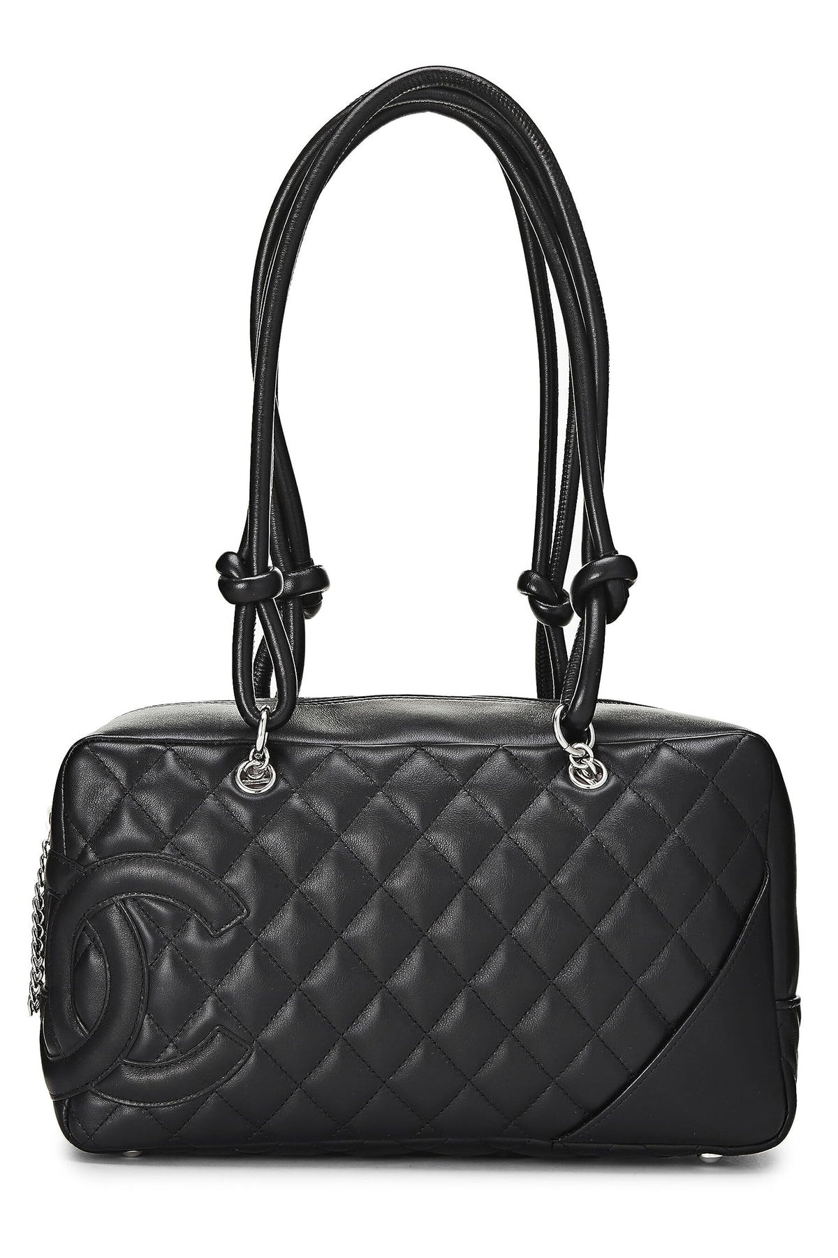 Chanel,  Black Calfskin Cambon Ligne Bowler, Black