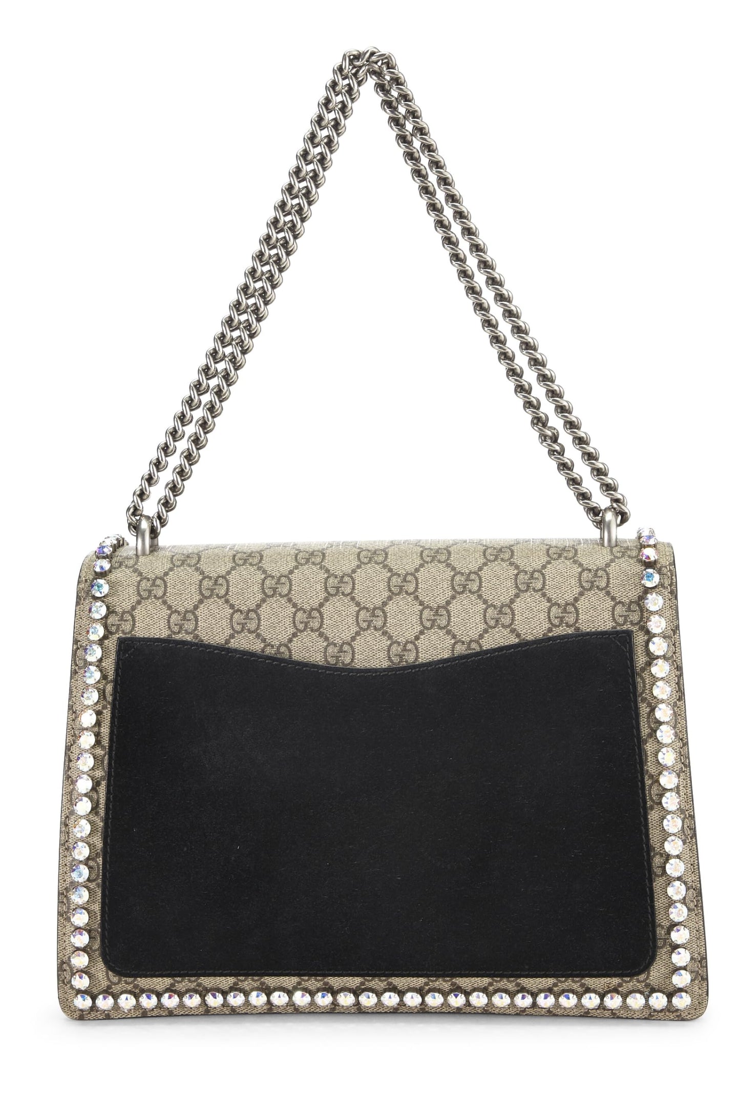 Gucci, Original GG Supreme Canvas Crystal Embellished Dionysus Bag Medium, Black