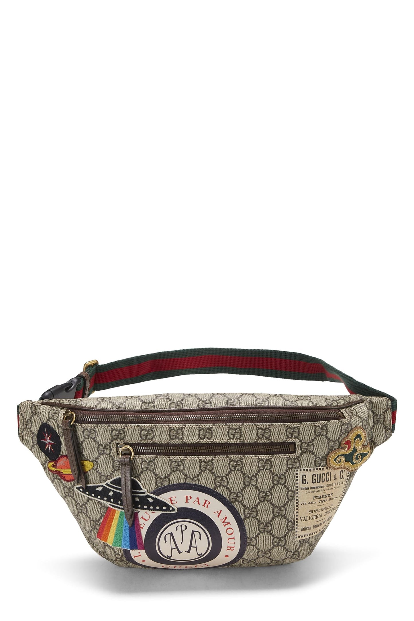 Gucci, Original GG Supreme Canvas Night Courrier Waist Pouch, Brown