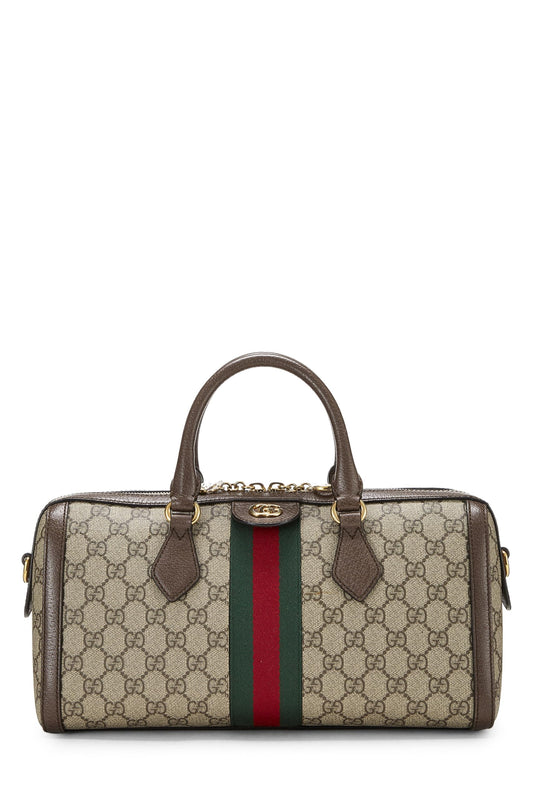 Gucci, Original GG Supreme Ophidia Handle Bag Medium, Brown