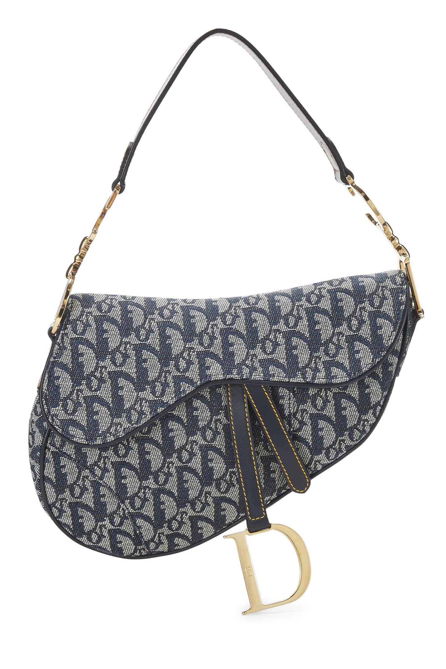 Dior,  Navy Trotter Canvas Saddle Bag, Navy
