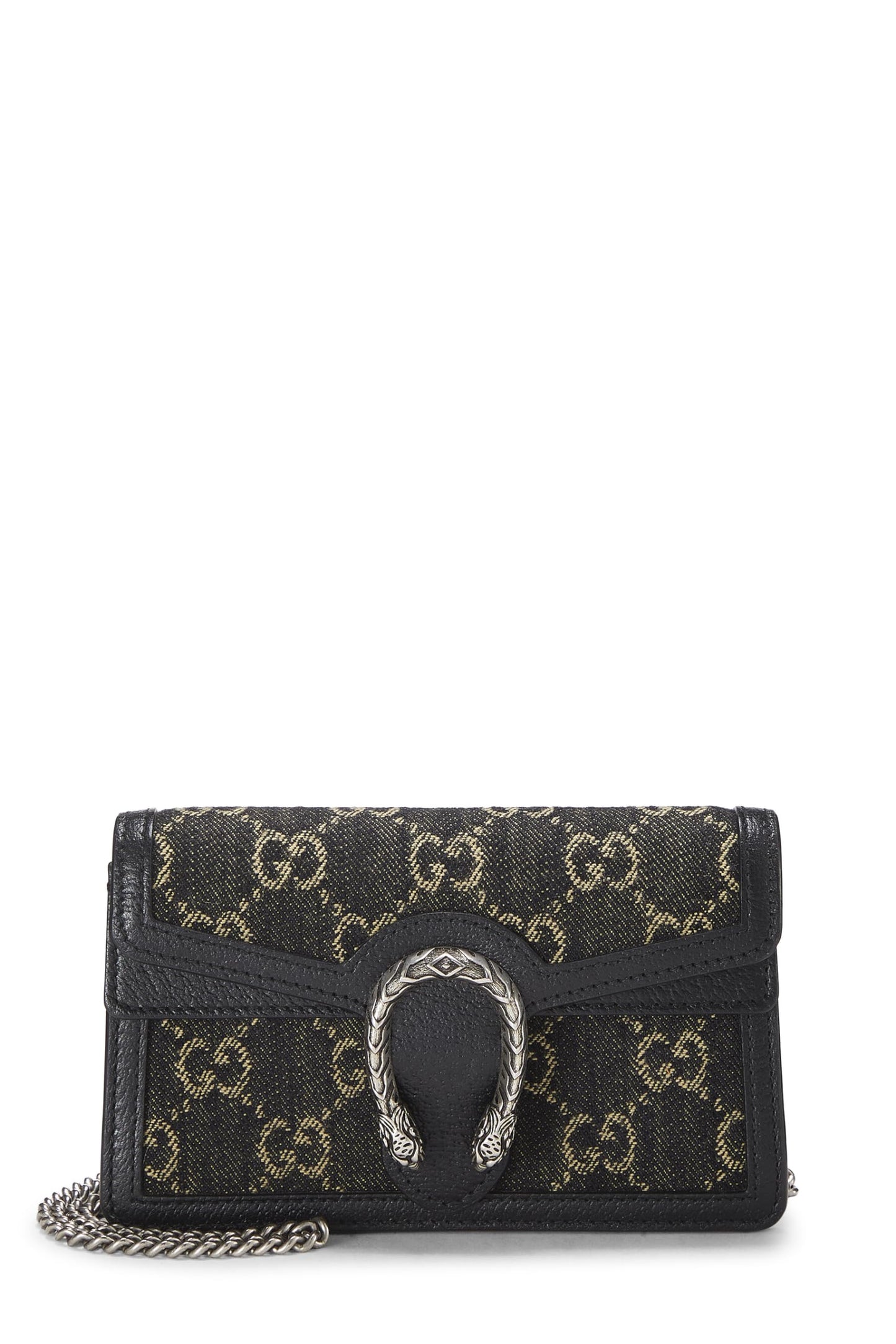 Gucci, Black Denim Dionysus Crossbody Super Mini, Black