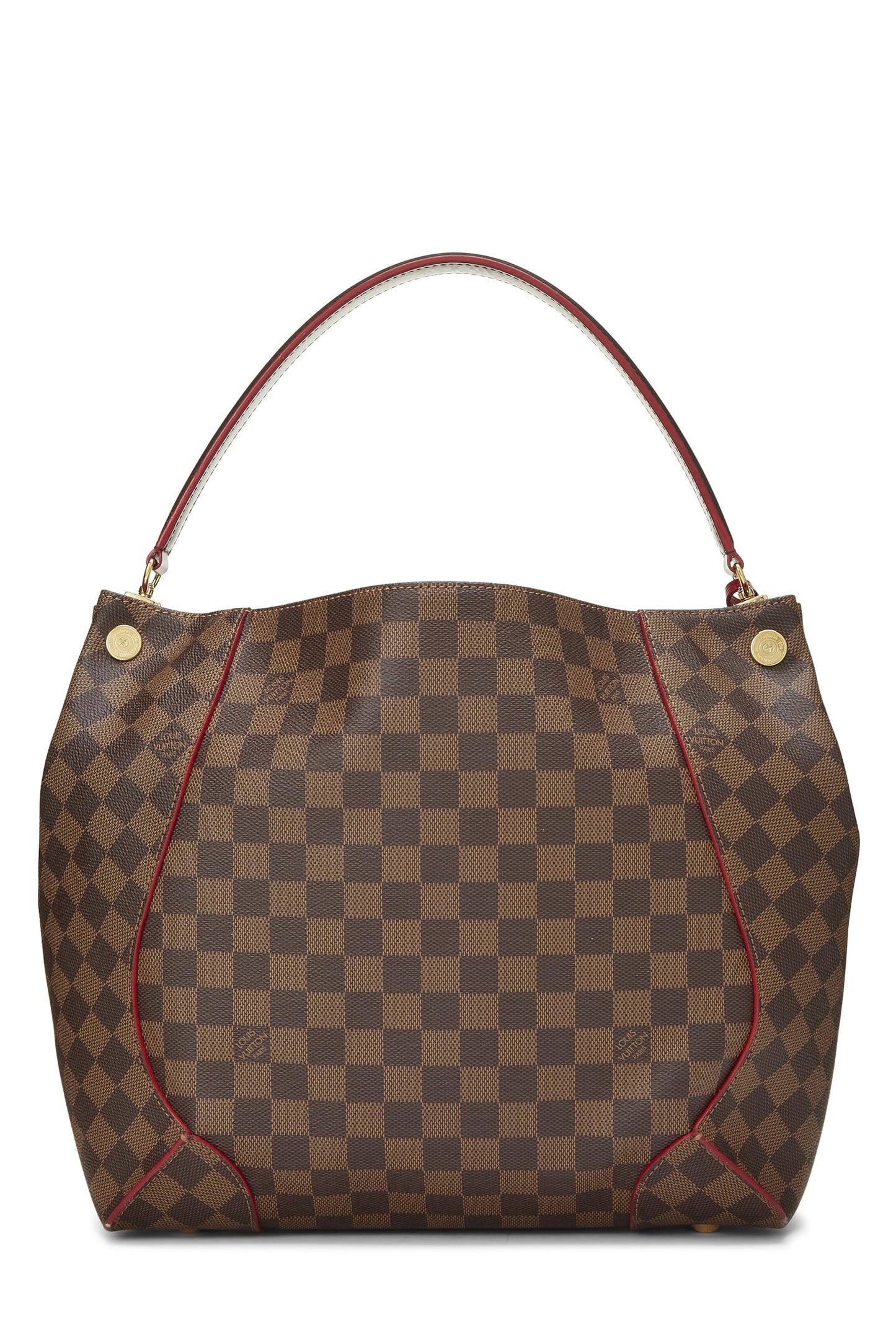 Louis Vuitton,  Damier Ebene Caissa Tote MM, Red