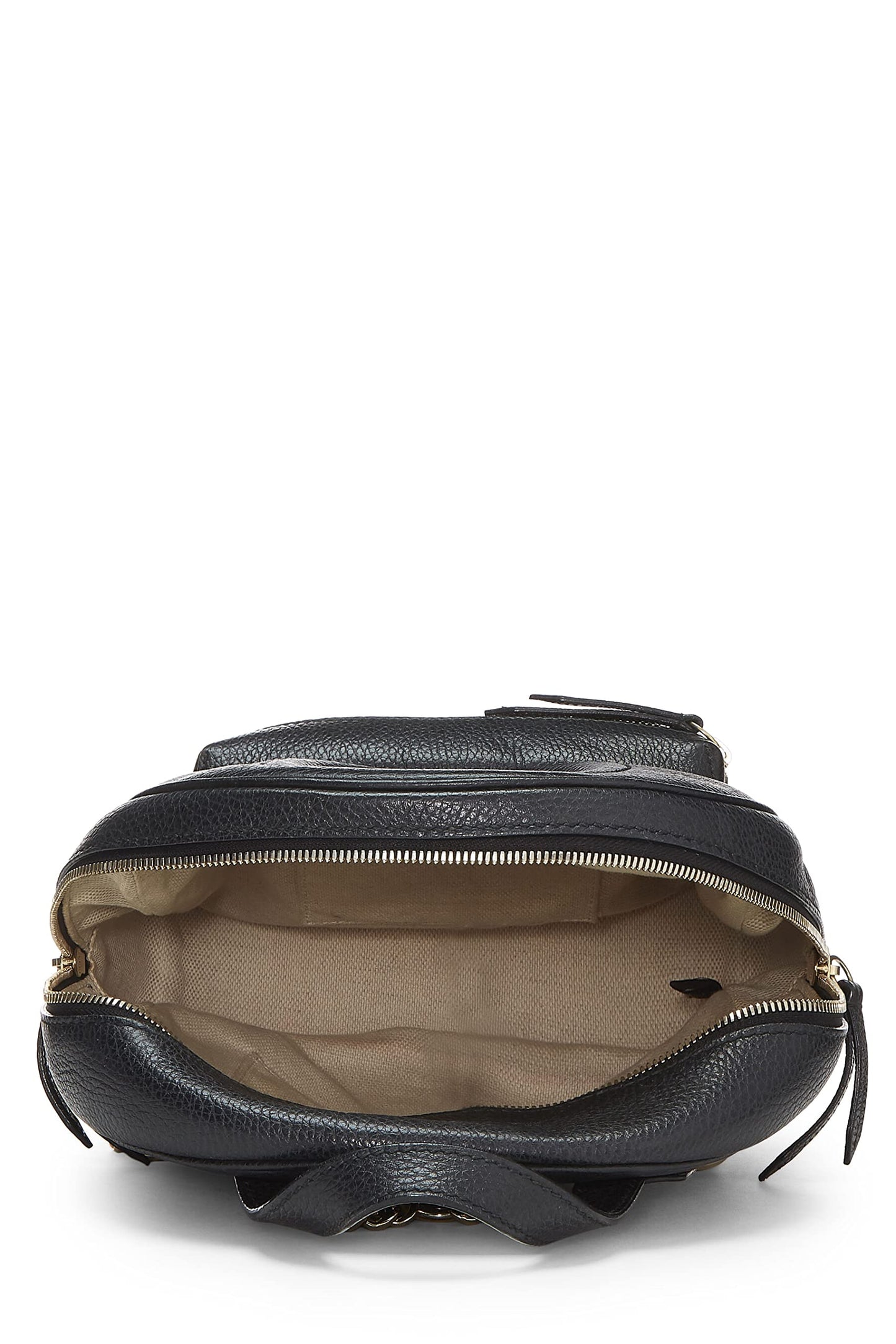 Gucci, Black Leather Soho Chain Backpack, Black