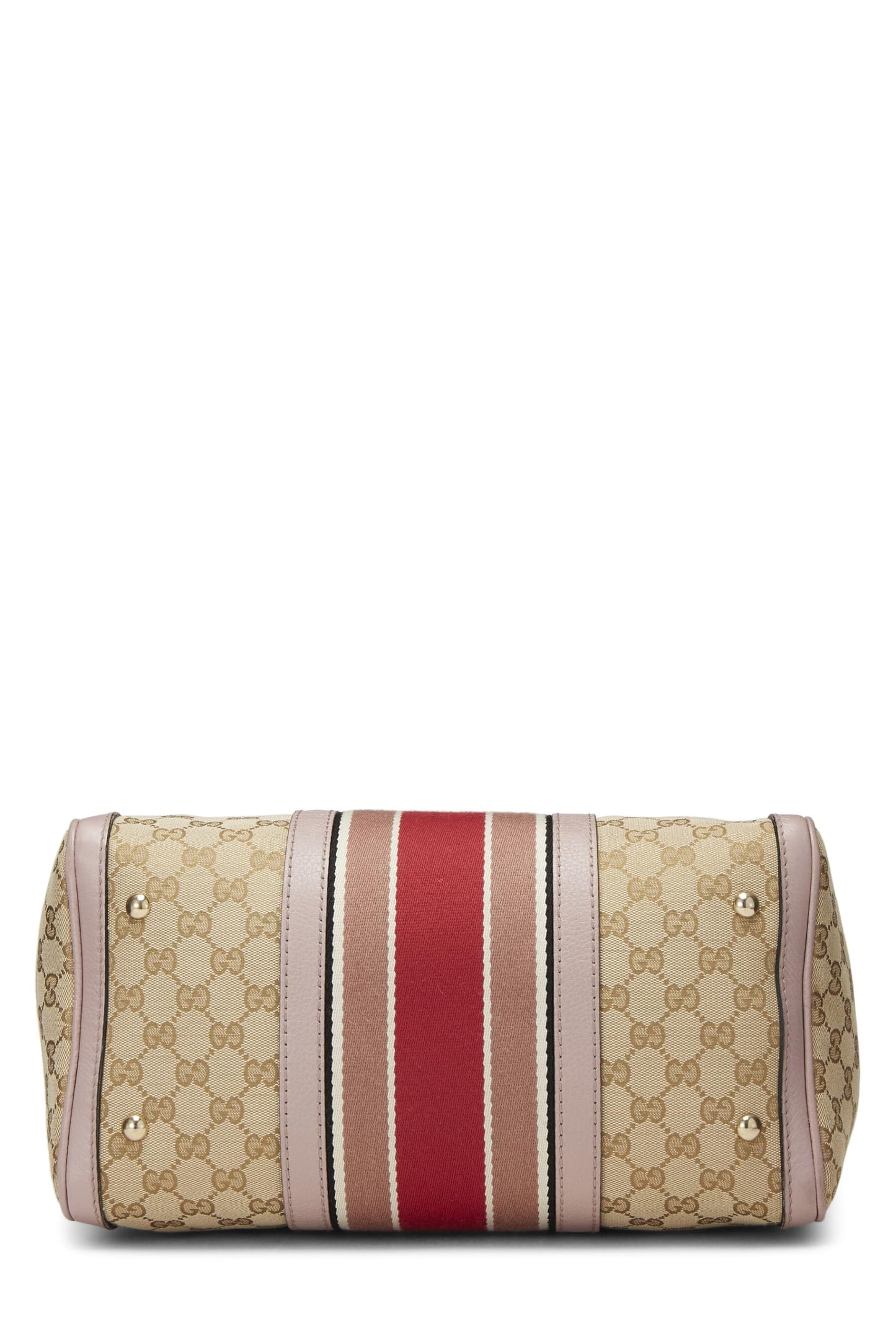Gucci, Pink Original GG Canvas Web Boston Bag Medium, Pink