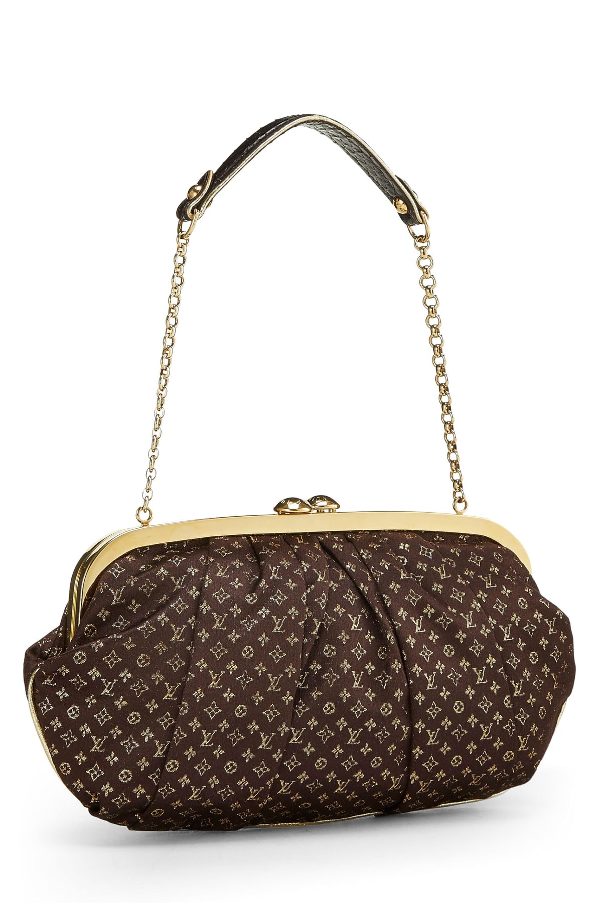 Louis Vuitton,  Limited Edition Brown Monogram Satin Aumoniere, Brown