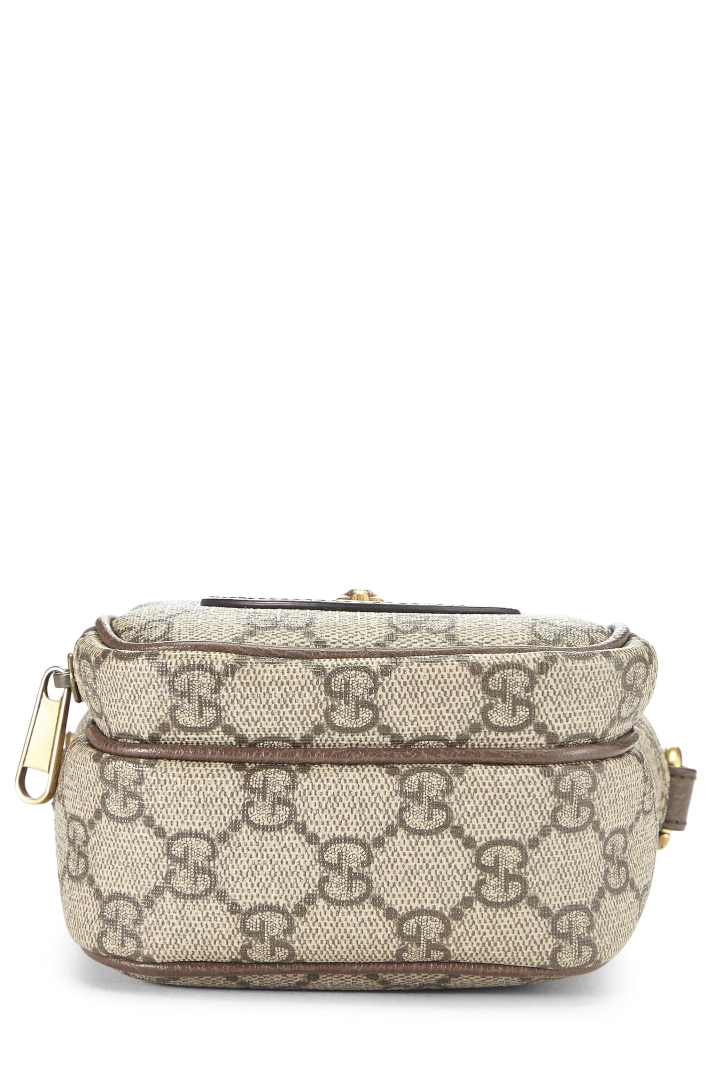 Gucci, Brown GG Supreme Neo Vintage Double Zip Camera Bag Mini, Brown
