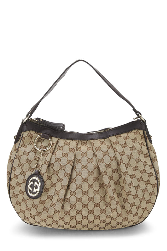 Gucci, Original GG Canvas Sukey Hobo, Brown