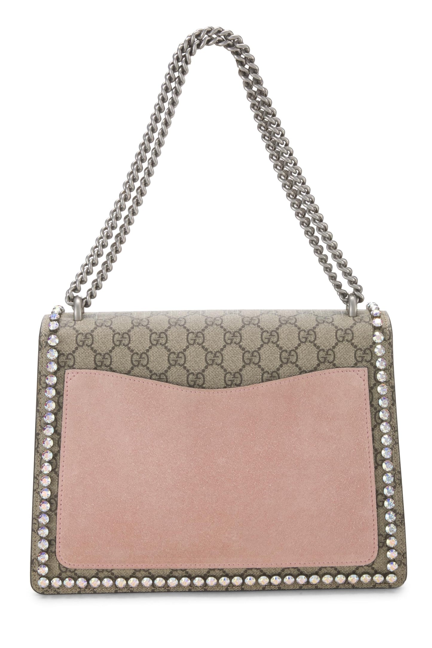 Gucci, Original GG Supreme Crystal Embellished Dionysus Shoulder Bag Medium, Pink