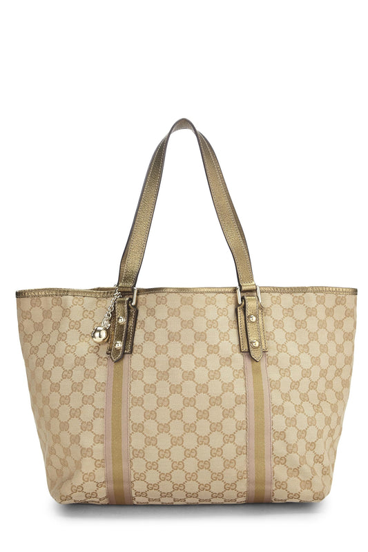 Gucci, Gold Original GG Canvas Jolicoeur Tote, Gold