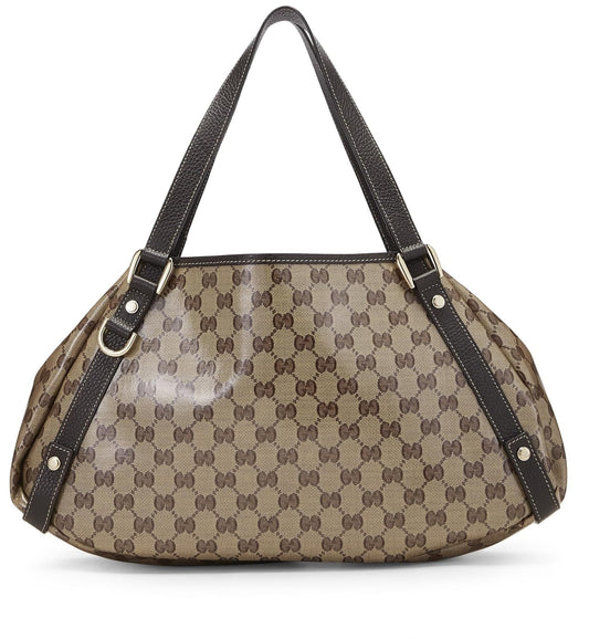 Gucci, Original GG Crystal Canvas Abbey Tote, Brown