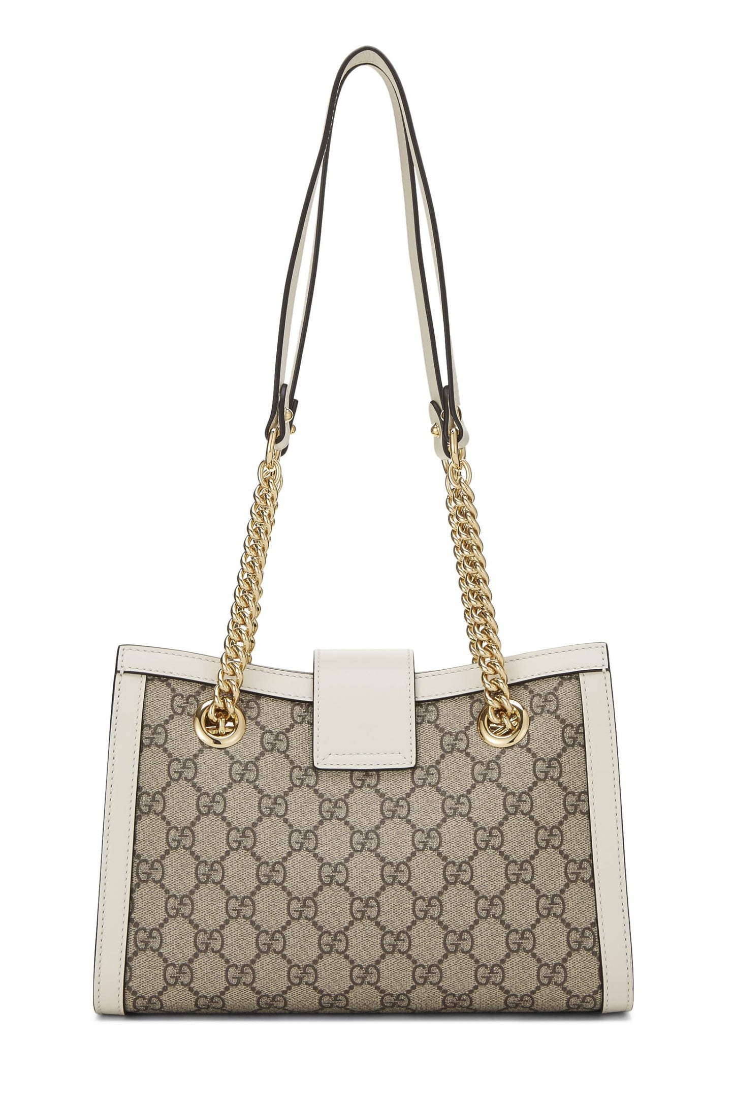 Gucci, Ivory GG Supreme Canvas Padlock Tote Small, White