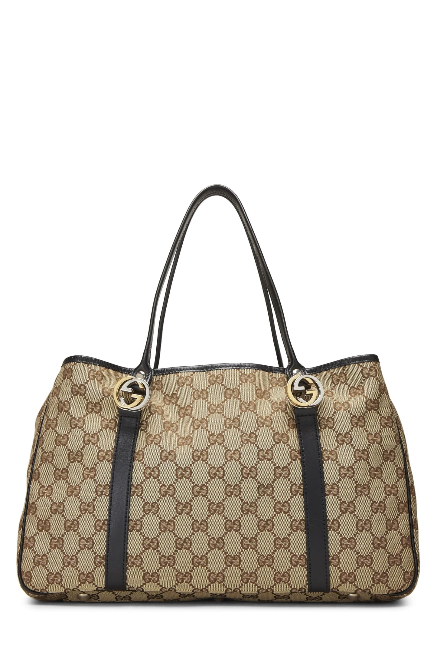 Gucci, Black Original GG Canvas Twins Tote, Black