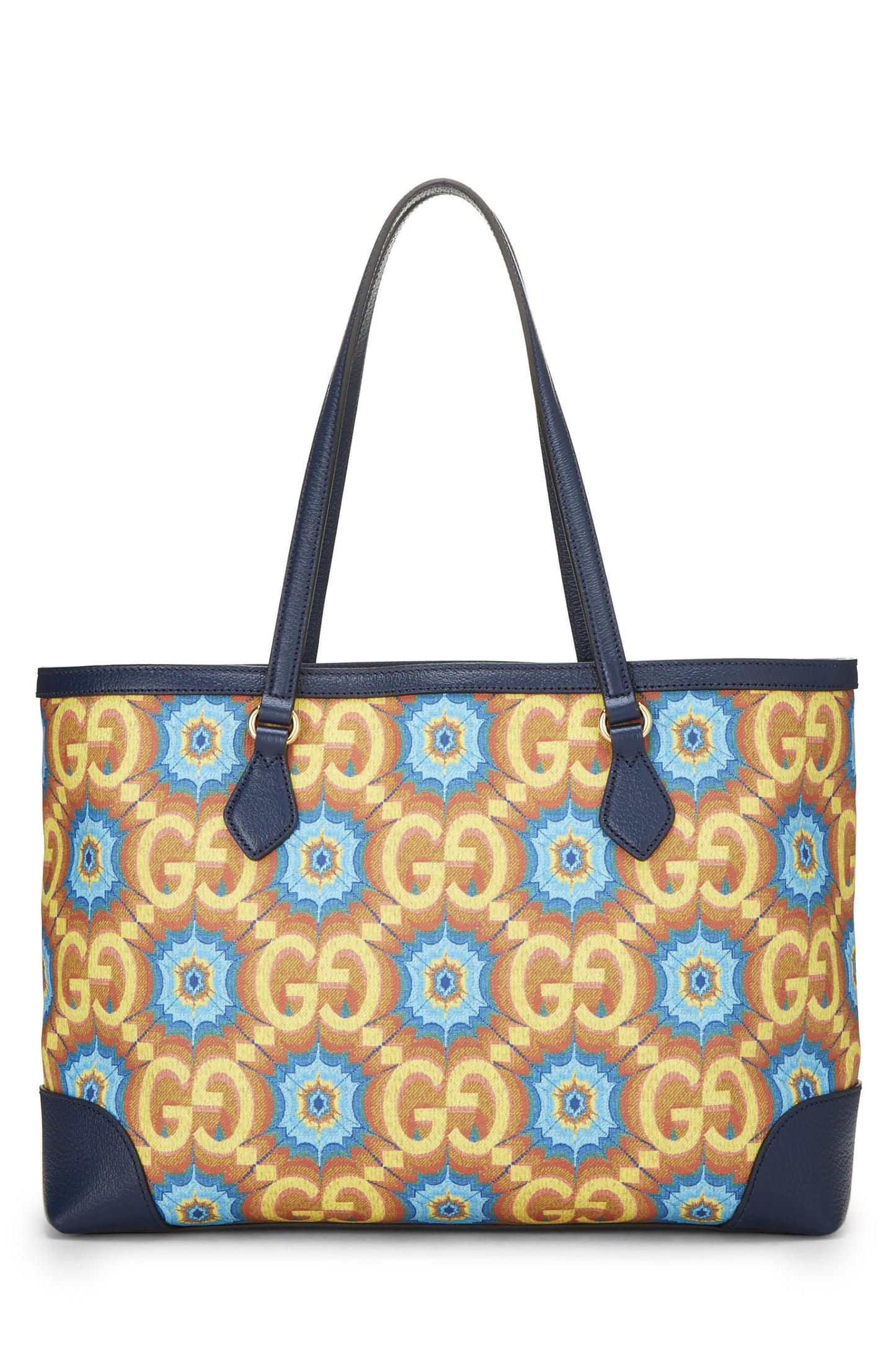 Gucci, Navy Coated Canvas Kaleidoscope Ophidia Tote, Navy