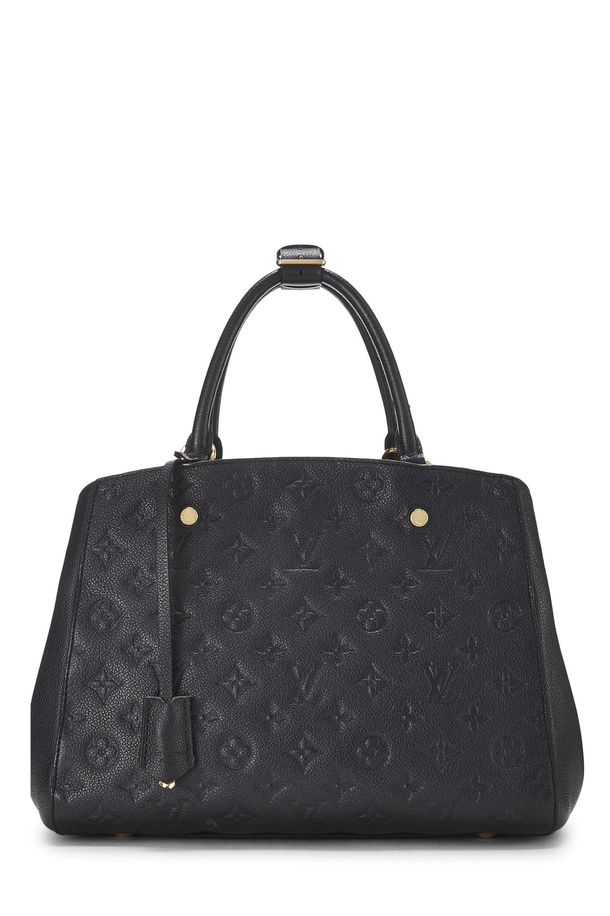 Louis Vuitton,  Black Monogram Empreinte Montaigne MM, Black