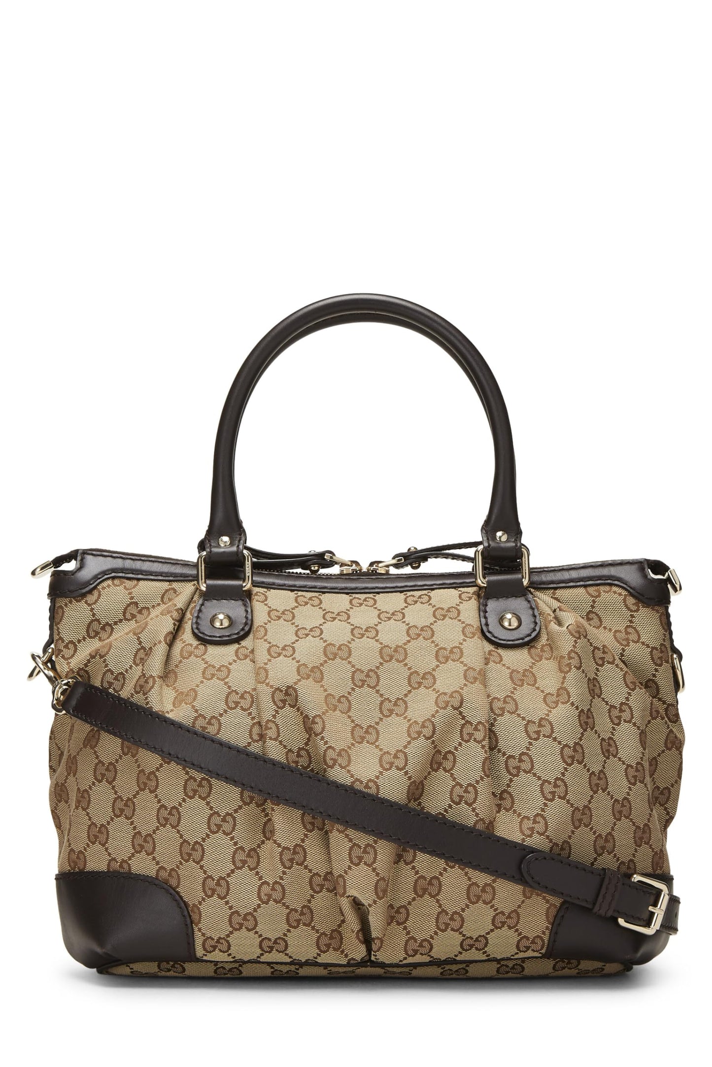 Gucci, Original GG Canvas Sukey Handle Bag Medium, Brown