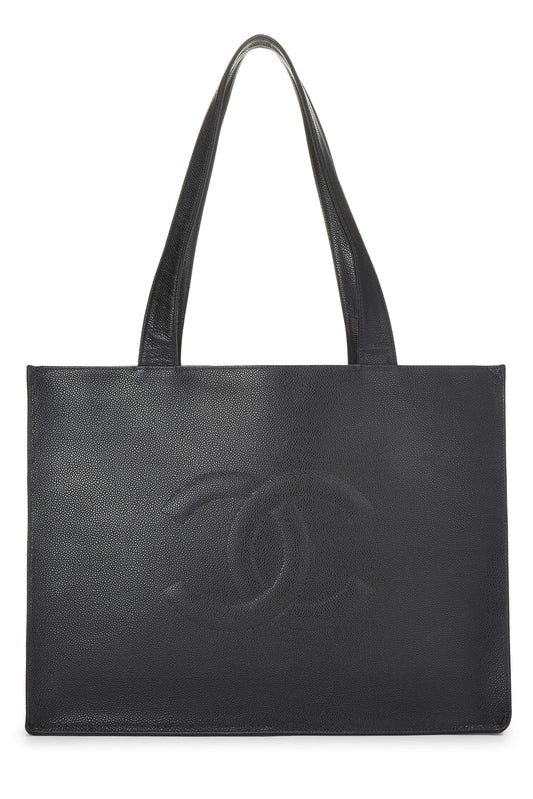 Chanel,  Black Caviar 'CC' Tote Medium, Black