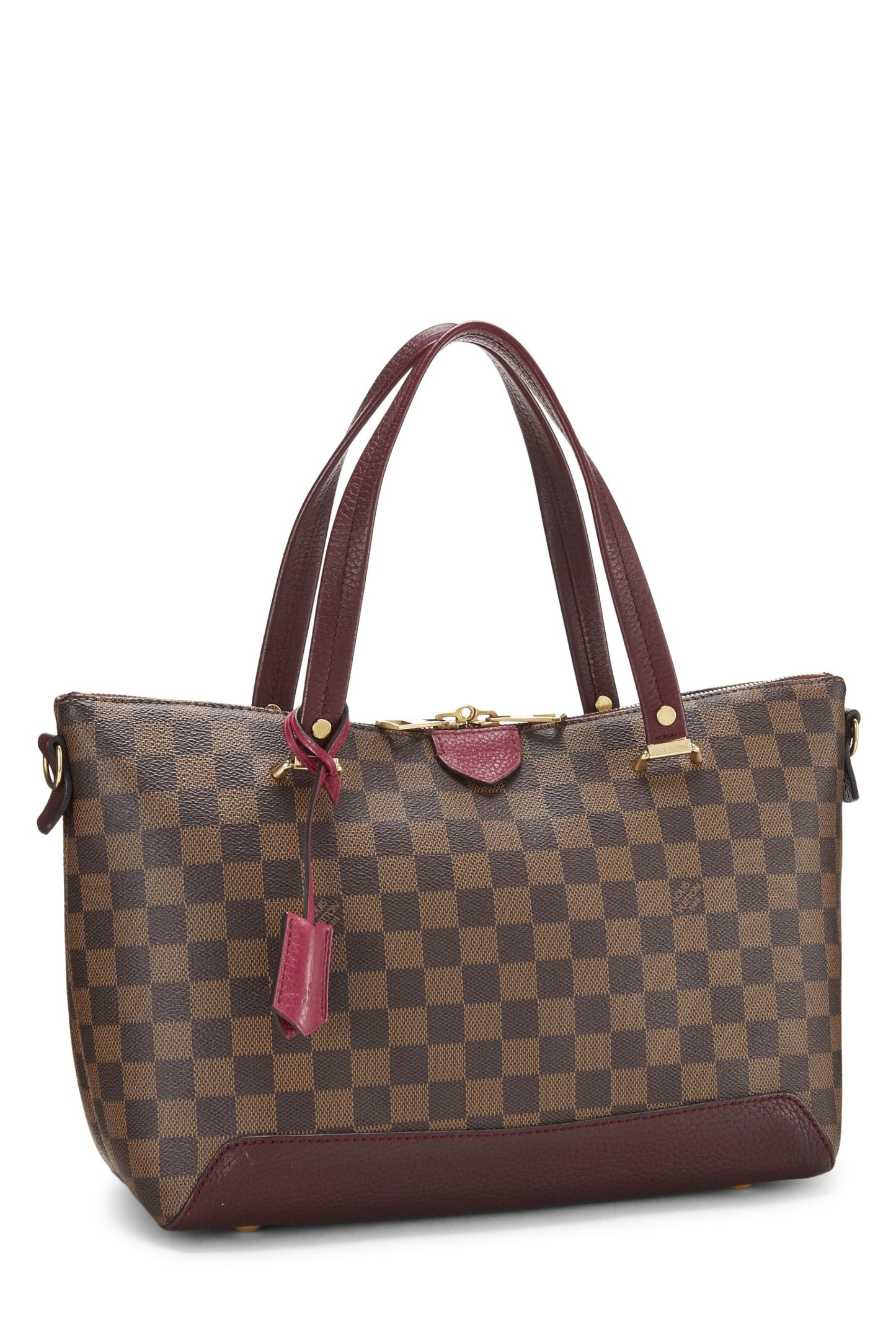 Louis Vuitton,  Damier Ebene Hyde Park Tote, Burgundy