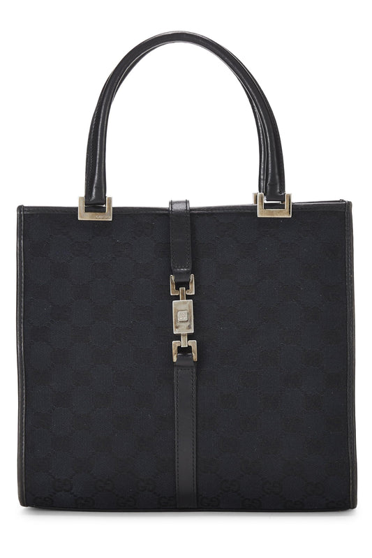 Gucci, Black Canvas Jackie Handbag, Black