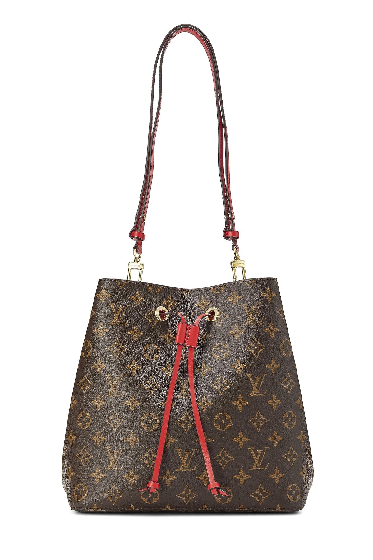 Louis Vuitton,  Red Monogram Canvas Neo Noé, Red