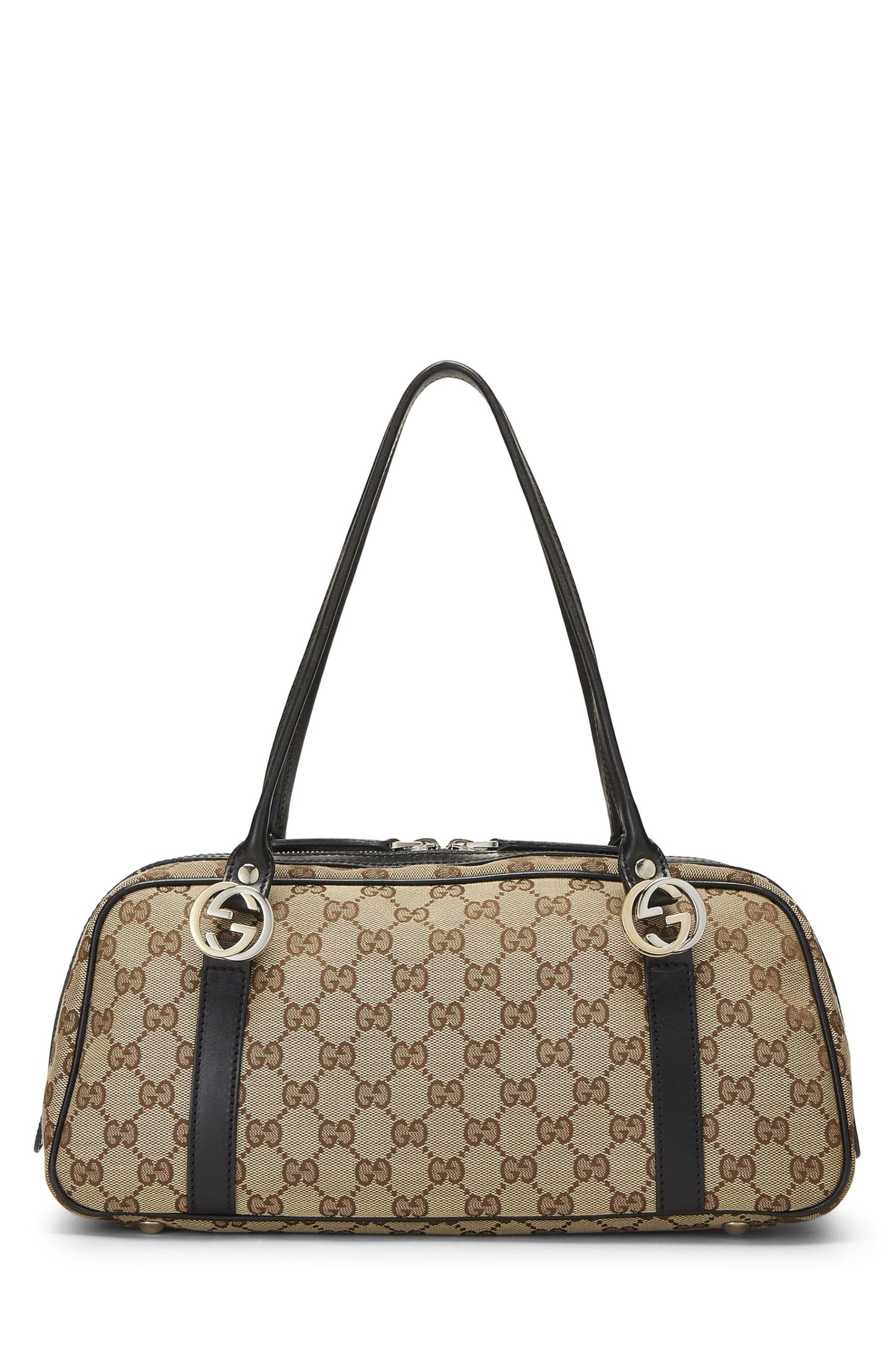 Gucci, Black Original GG Canvas Twins Boston Bag, Black