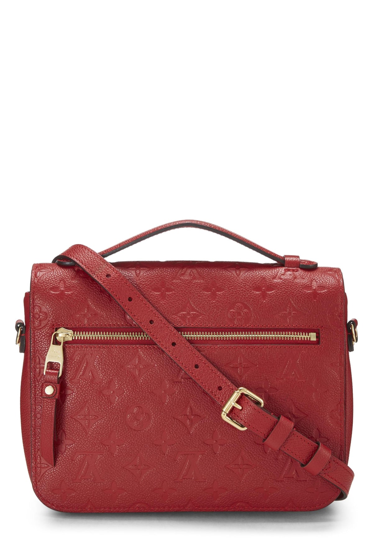 Louis Vuitton,  Red Monogram Empreinte Pochette Metis, Red