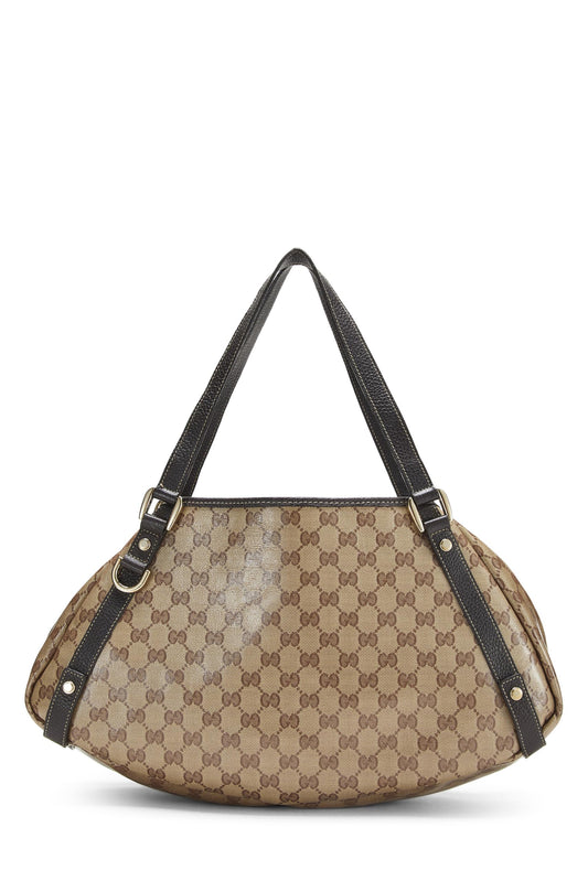 Gucci, Original GG Crystal Canvas Abbey Tote, Brown