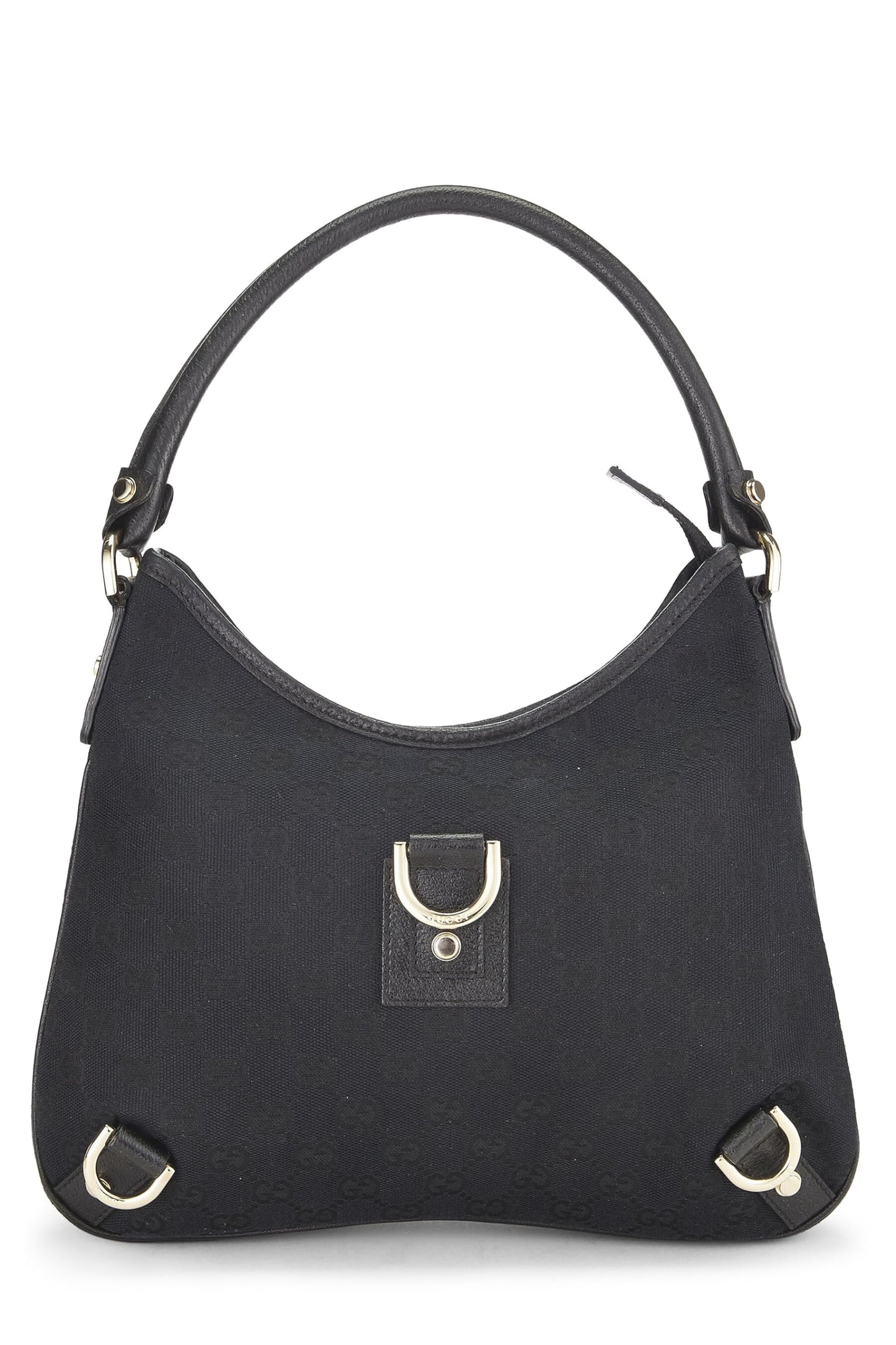 Gucci, Black Original GG Canvas D-Ring Abbey Hobo Bag Small, Black