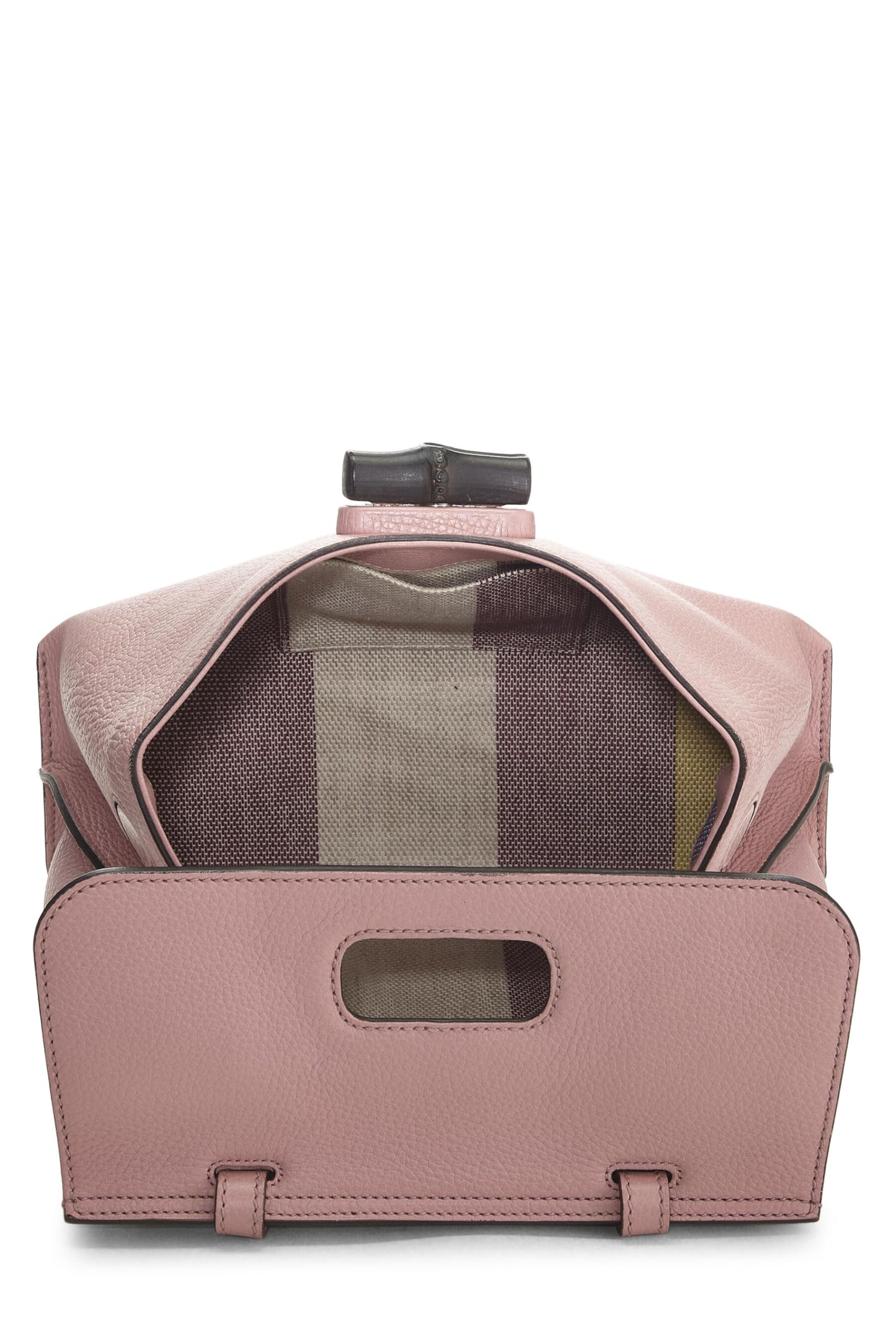 Gucci, Pink Leather Bamboo Daily Handbag Small, Pink