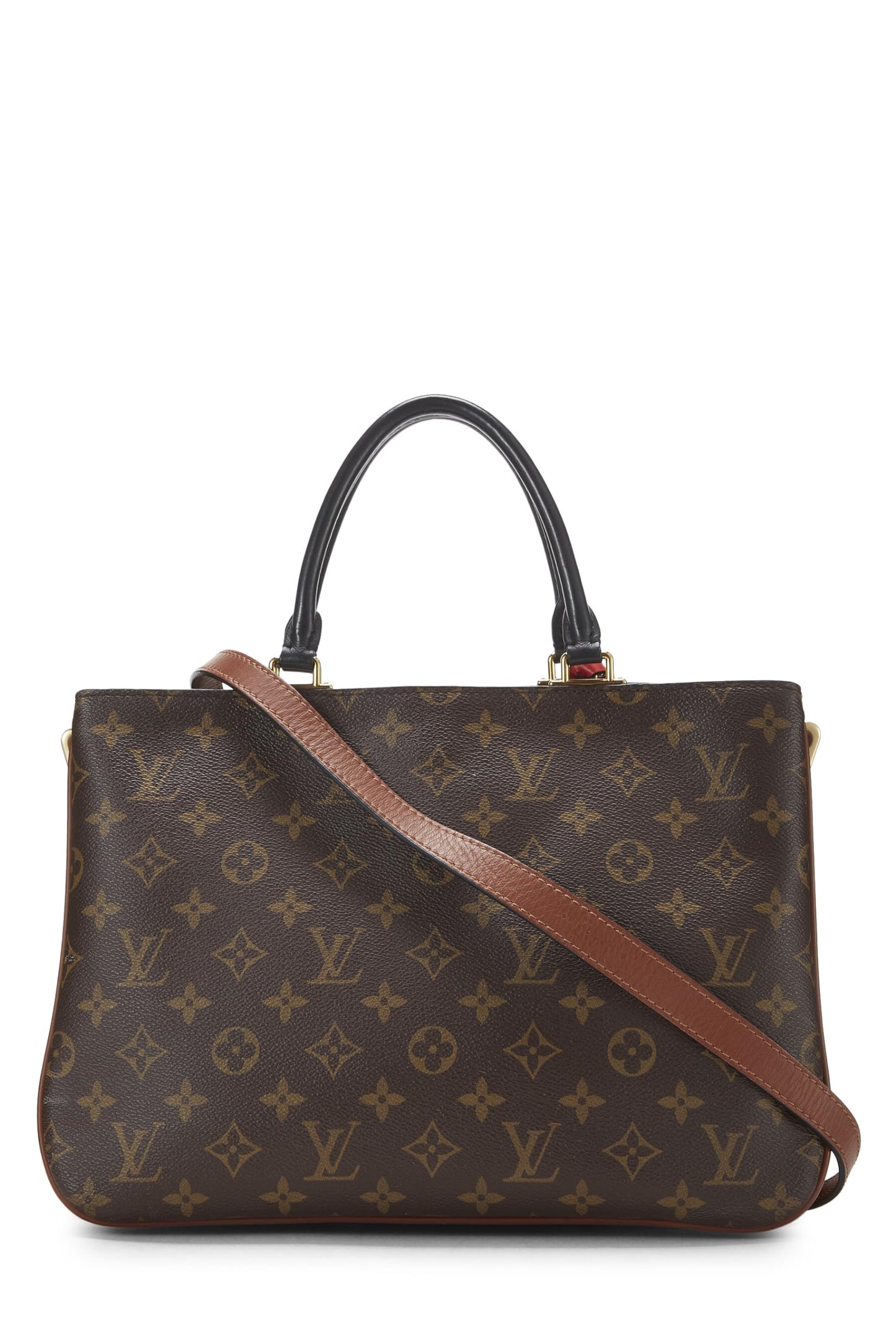 Louis Vuitton,  Red Monogram Millefeuille Tote, Brown