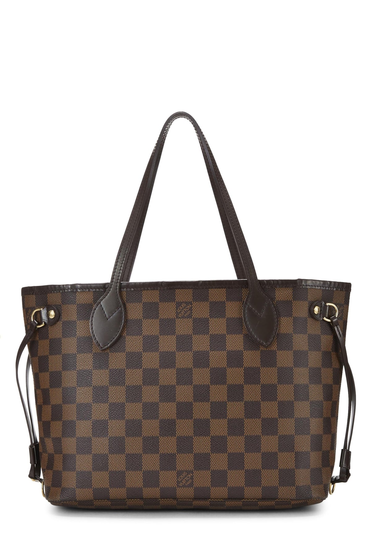 Louis Vuitton,  Damier Ebene Neverfull PM, Brown