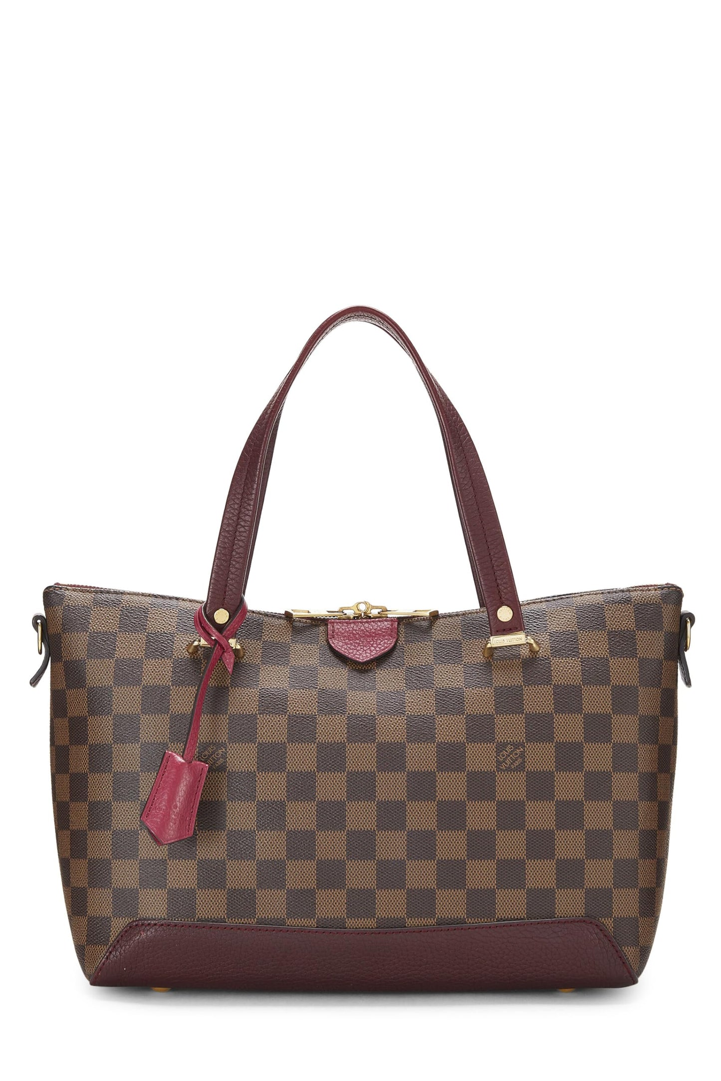 Louis Vuitton,  Damier Ebene Hyde Park Tote, Burgundy