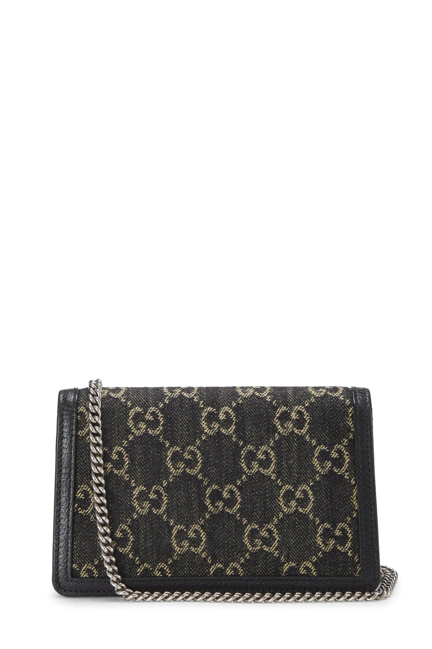 Gucci, Black Denim Dionysus Crossbody Super Mini, Black