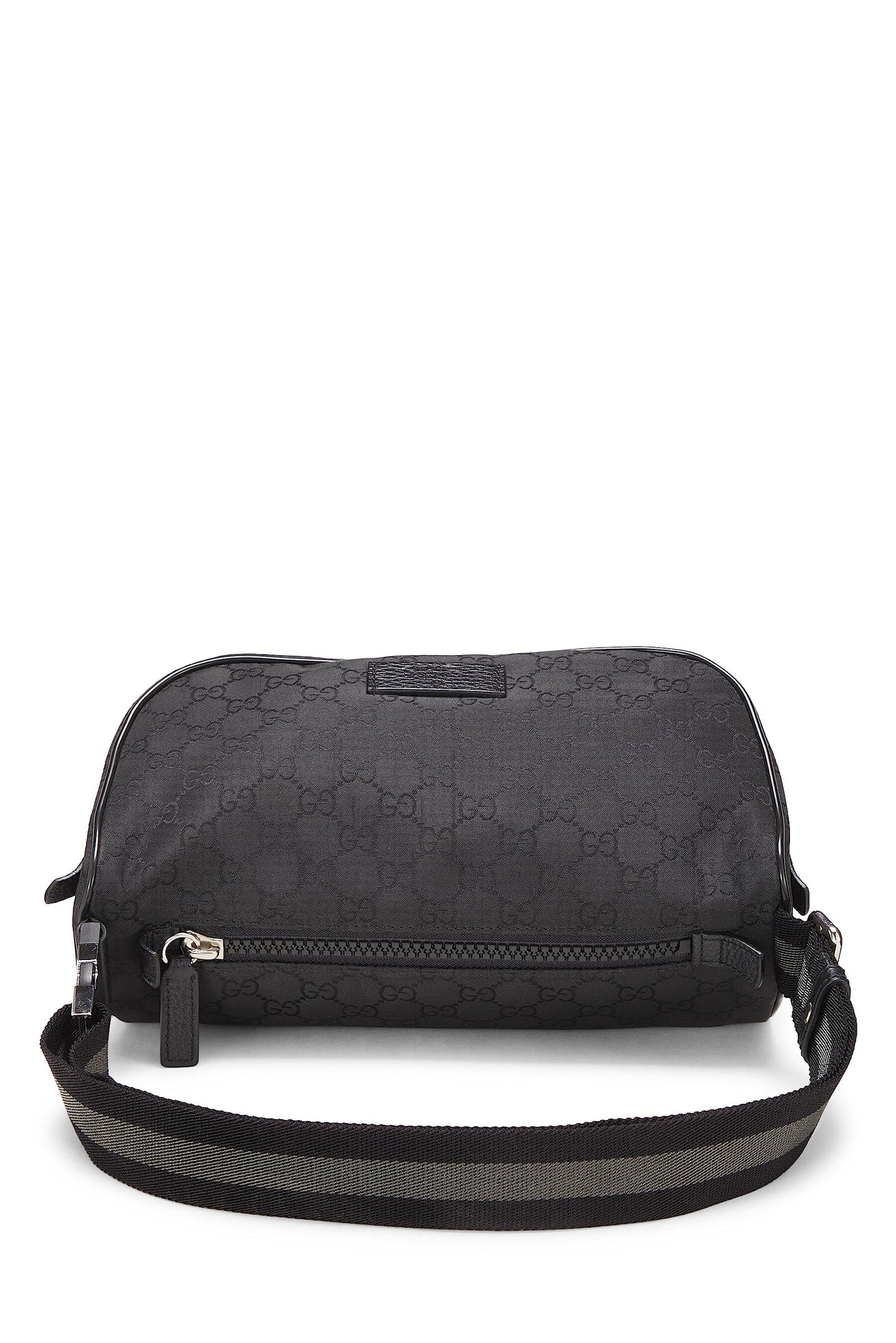 Gucci, Black Nylon GG Waist Pouch, Black