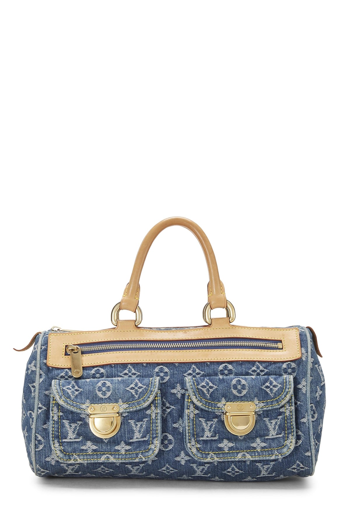 Louis Vuitton,  Blue Monogram Denim Neo Speedy, Blue