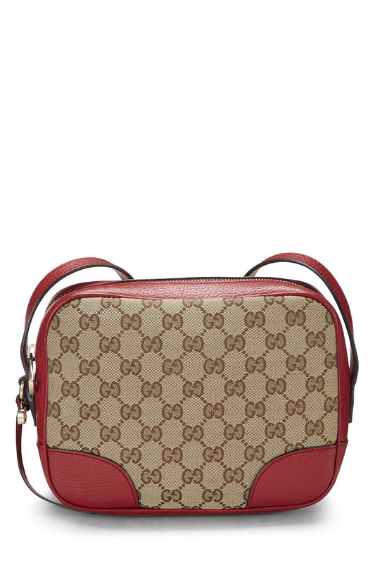 Gucci, Red Original GG Canvas Bree Crossbody, Red