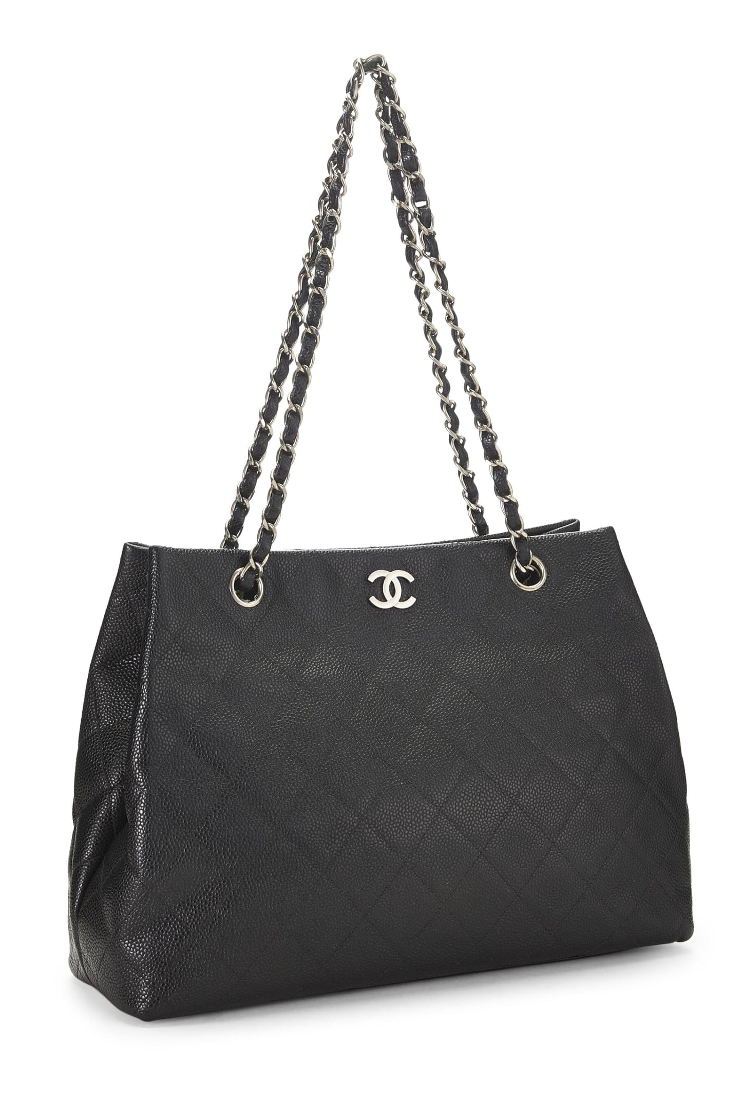 Chanel,  Black Caviar Tote Small, Black