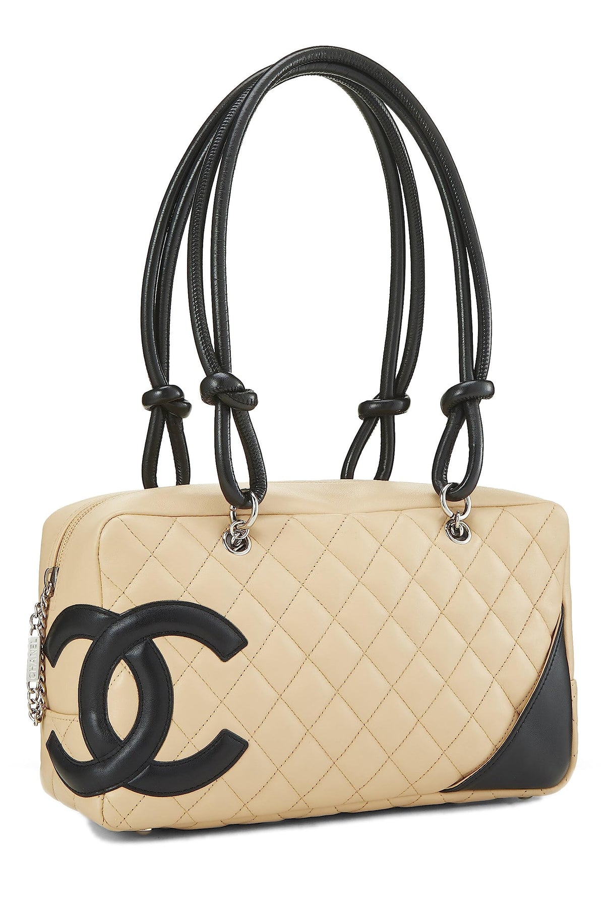 Chanel,  Beige Calfskin Cambon Ligne Bowler, Beige