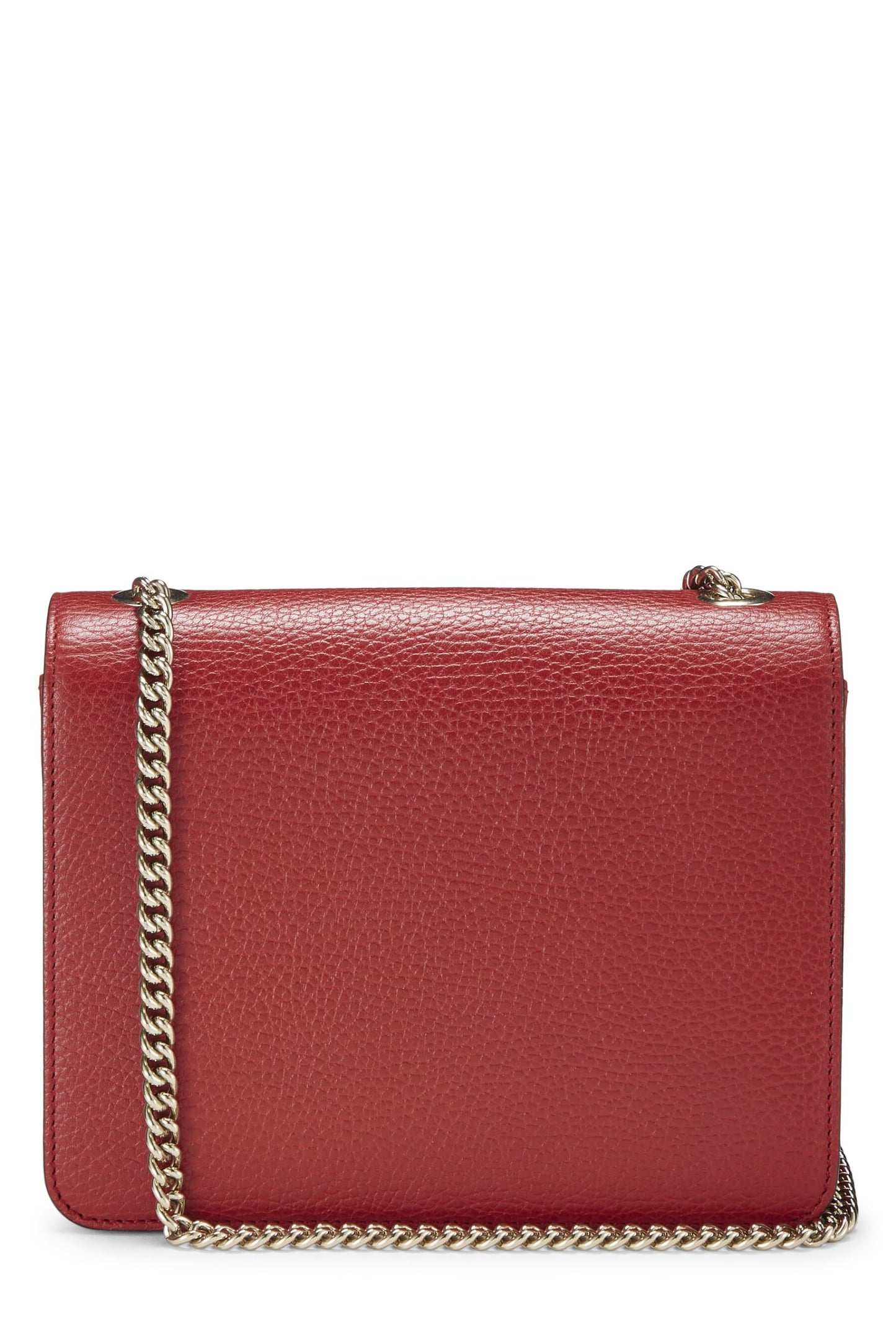 Gucci, Red Leather Interlocking GG Crossbody, Red