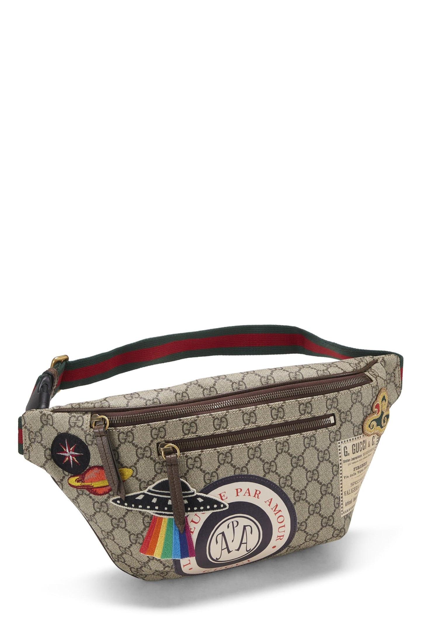 Gucci, Original GG Supreme Canvas Night Courrier Waist Pouch, Brown