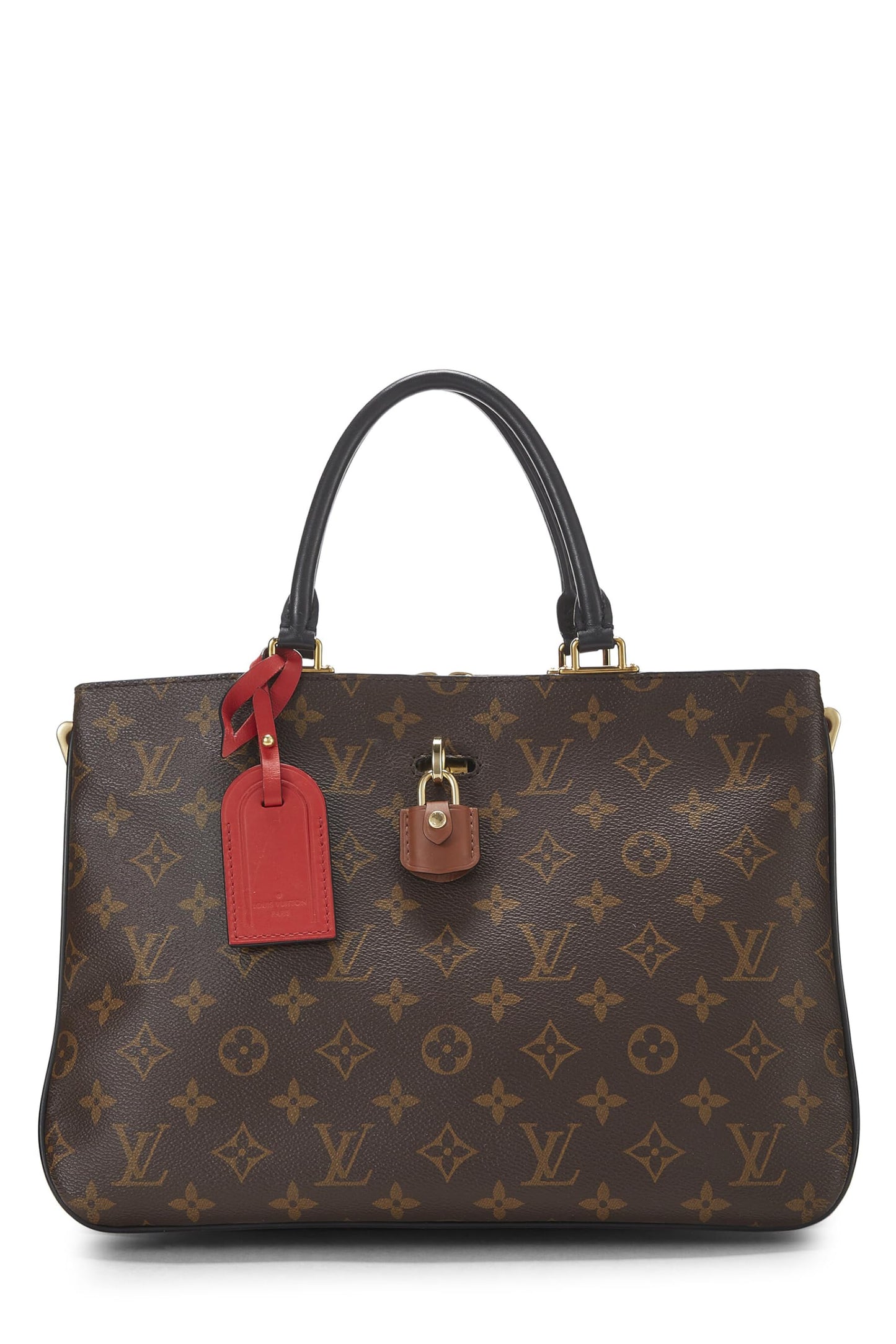 Louis Vuitton,  Red Monogram Millefeuille Tote, Brown