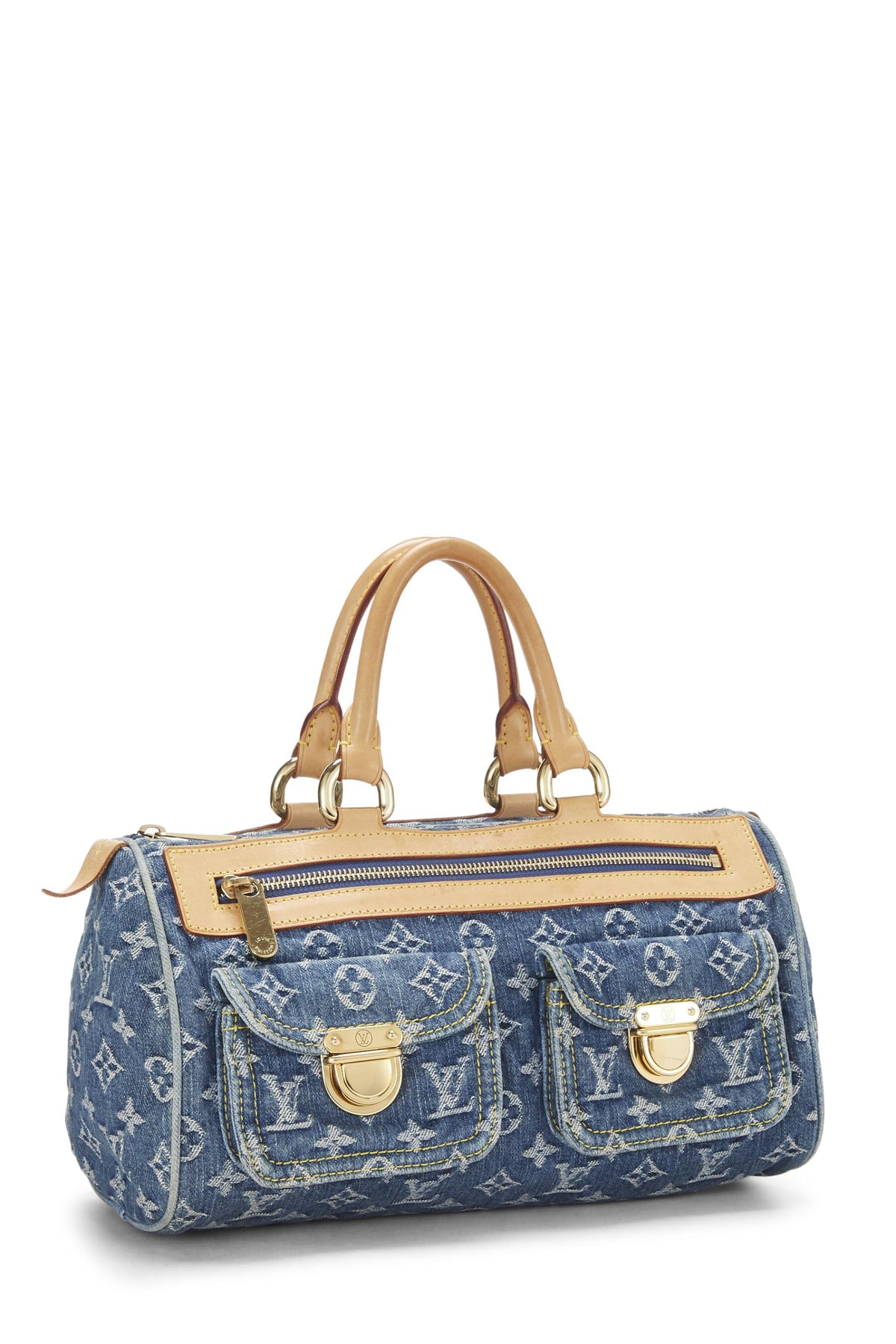 Louis Vuitton,  Blue Monogram Denim Neo Speedy, Blue