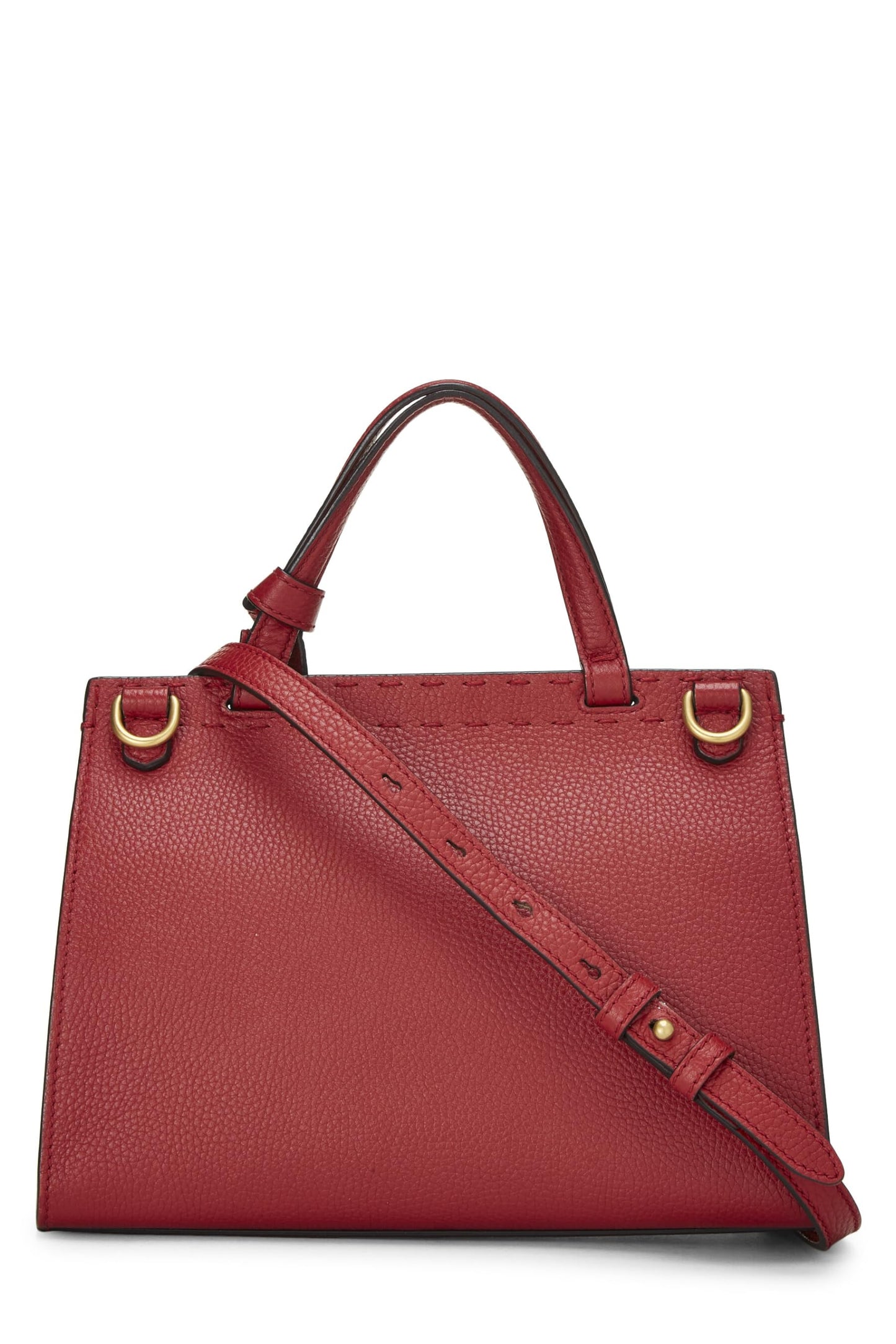 Gucci, Red Leather GG Marmont Top Handle Bag Mini, Red
