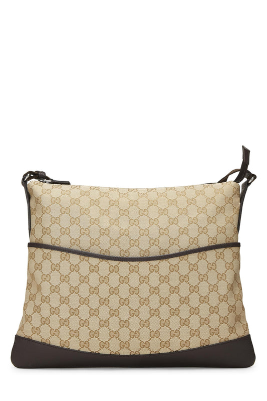 Gucci, Original GG Canvas Pocket Messenger Large, Brown