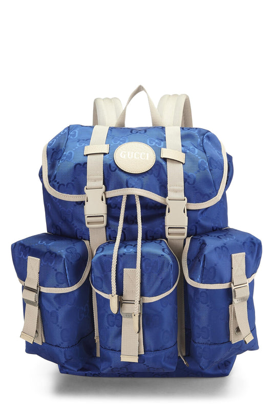 Gucci, Blue Nylon Off The Grid Backpack, Blue