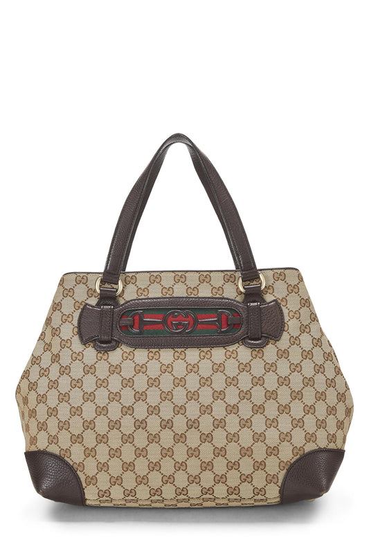 Gucci, Original GG Canvas Dressage Tote Bag, Brown