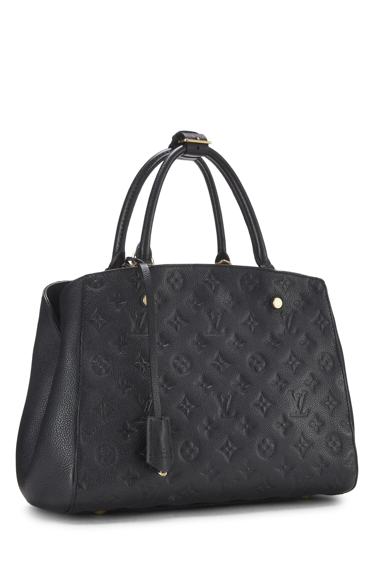 Louis Vuitton,  Black Monogram Empreinte Montaigne MM, Black