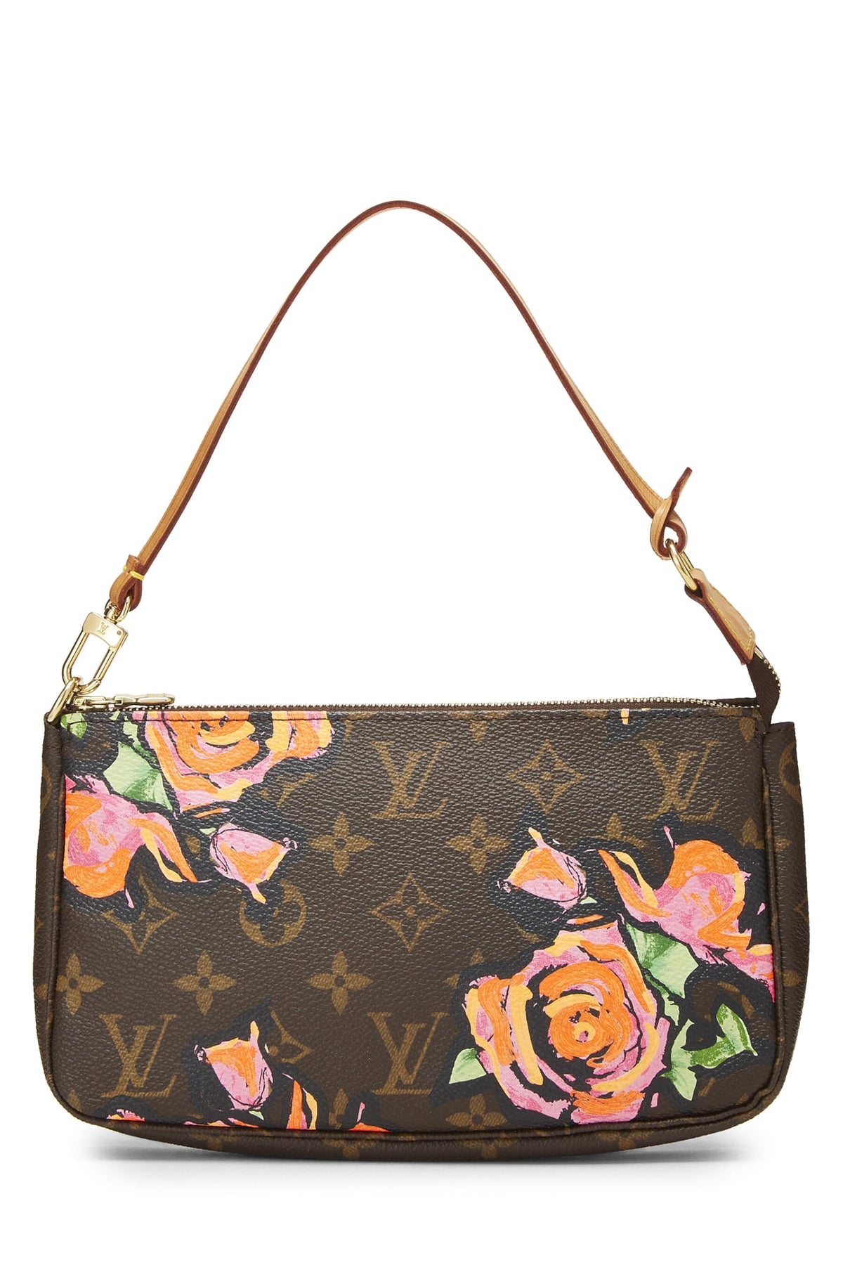 Louis Vuitton,  Stephen Sprouse x Louis Vuitton Monogram Roses Pochette Accessoires, Brown