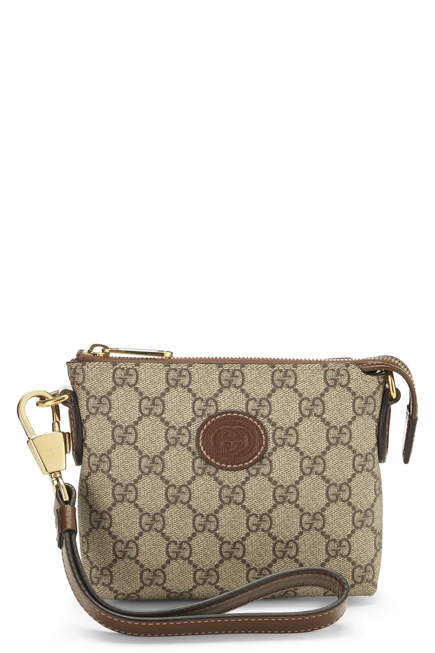 Gucci, Original GG Supreme Canvas Convertible Wristlet, Brown