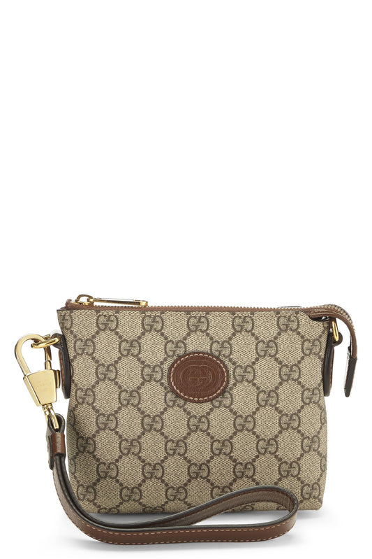 Gucci, Original GG Supreme Canvas Convertible Wristlet, Brown